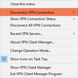 VPN gate d&eacute;connexion